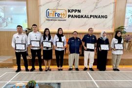 Kanwil Kemenkum Babel terima penghargaan IKPA 100 dari KPPN Pangkalpinang