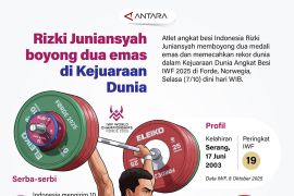 Rizki Juniansyah boyong dua emas di Kejuaraan Dunia