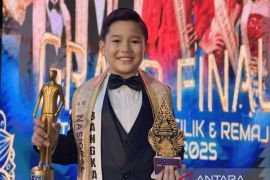 Siswa SDN 28 Pangkalpinang Azzam Pradipta raih runner-up 1 Duta Pariwisata Cilik Nasional 2025