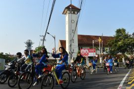 Bersepeda bersama dalam rangka Hari Santri Nasional