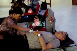 Polres Natuna gelar donor darah, sambut Hari Jadi Humas Polri