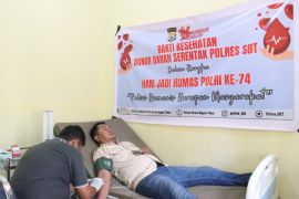 Gelar aksi donor, Polres SBT kumpulkan 14 kantong darah wujudkan Polri Presisi-Humanis