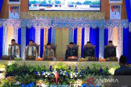 Bupati Bambang Bayu Suseno paparkan kinerja selama delapan bulan di Paripurna HUT Muarojambi ke 26