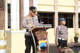 Perkuat disiplin dan gotong royong Polres Wonosobo gelar Apel Akbar Kebangsaan Buruh