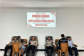 Polda Maluku donor 139 kantong darah wujudkan kepedulian Polri