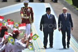 Foto: Presiden Prabowo terima kunjungan Presiden Brazil Lula da Silva