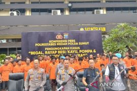 Polrestabes Medan tangkap 70 pelaku pencurian material dalam dua pekan