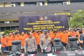 Polrestabes Medan tangkap 147 tersangka dari empat tindak kejahatan