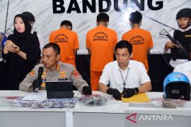 Polrestabes Bandung ringkus geng motor pengeroyok satpam tempat kebugaran