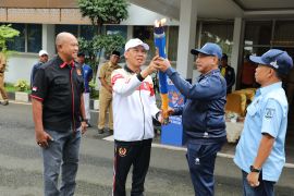 HSS titik pengambilan api obor Porprov XII dan diserahkan ke Tala