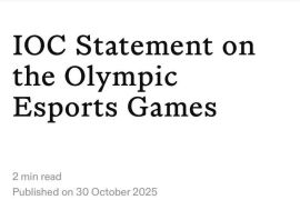 IOC akhiri kerja sama dengan Arab Saudi dalam Olimpiade Esports