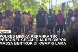POLISI CEGAH BENTROK DUA KELOMPOK WARGA KWAMKI LAMA, TIMIKA