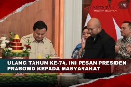 Ulang tahun ke-74, ini pesan Presiden Prabowo kepada masyarakat