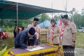 Bawaslu Pangkalpinang dan Kwarcab resmikan Saka Adhyasta perkuat pengawasan pemilu partisipatif