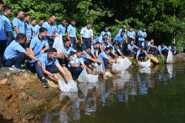 Lanud di Bengkayang menebar ribuan bibit ikan dukung ketahanan pangan