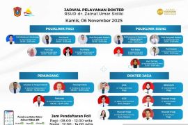 Kamis pagi, RSUD ZUS siapkan pelayanan lima poliklinik rawat jalan