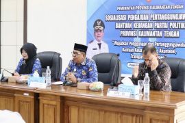 Pemprov Kalteng ingatkan parpol penerima bantuan wajib sampaikan laporan pertanggungjawaban