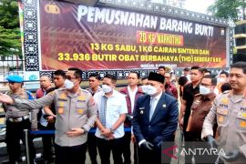 20 kg narkotika dimusnahkan di Kantor Polretabes Makassar