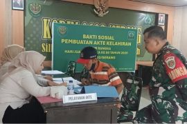 Kodim dan Disdukcapil Serang kolaborasi layanan Adminduk gratis