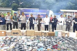 Bea Cukai Banten musnahkan barang kena cukai ilegal Rp53,76 miliar