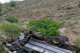 Truk Dalmas pengangkut amunisi TNI terguling di Dompu