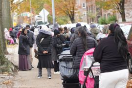 Menengok suasana pendistribusian makanan gratis di New York AS