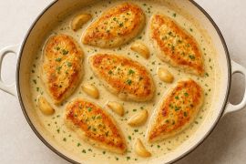 Resep creamy garlic chicken, menu rumahan dengan cita rasa restoran