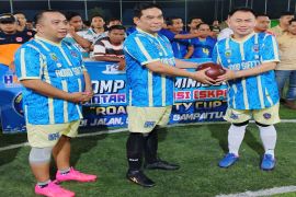 Kotabaru Transportation campaigning traffic safety through minisoccer