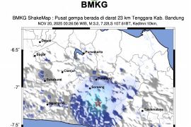 BMKG catat sembilan kali gempa guncang Kabupaten Bandung