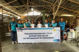 PLN UP3 Payakumbuh kuatkan produktivitas pertanian rakyat dengan huller listrik kolaborasi tiga pihak