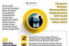 Pemprov Sumbar menargetkan implementasi EBT 58,29 persen pada tahun 2030
