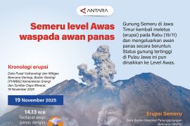 Semeru level Awas, waspada awan panas