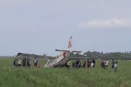 Pesawat jatuh di Karawang
