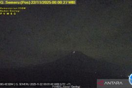 Gunung Semeru embuskan asap setinggi 1.000 meter