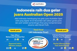 Indonesia raih dua gelar juara Australian Open 2025