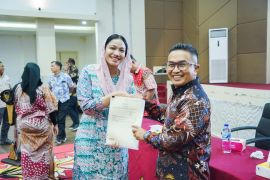 BPN Dharmasraya perkenalkan tiga inovasi layanan pertanahan dan bahas perlindungan tanah ulayat