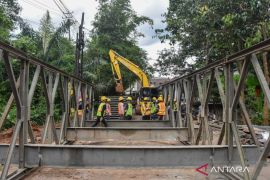 Jembatan bailey di Ciamis dipasang untuk kelancaran jalan nasional
