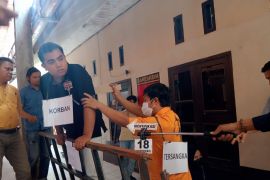 Polisi gelar rekonstruksi kasus pembunuhan di pasar Angso Duo Jambi