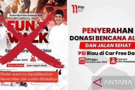Batalkan "Fun Walk", PSI Riau gelar donasi korban banjir Sumatera