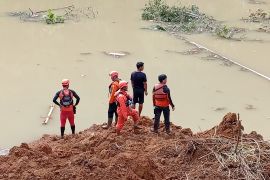 SAR Pasaman temukan usus manusia di tumpukan longsor Tinggam Talamau