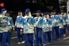 Lebih dari 2.000 peserta semarakkan tradisi gerak jalan Mojosuro 2025