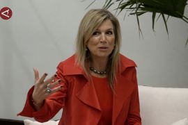 Ratu Maxima bicara kesehatan keuangan dengan Menko Airlangga