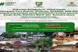 Gubernur Bengkulu galang bantuan untuk korban bencana di Sumatera