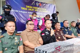 Bea Cukai Pantoloan Palu sita 3,2 Juta batang rokok ilegal