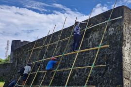 BPK XX Maluku konservasi dinding Benteng Belgica tahap dua