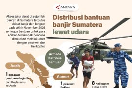Distribusi bantuan banjir Sumatera lewat udara