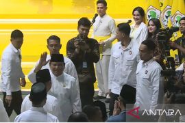 Prabowo-Giibran hadiri puncak HUT Golkar