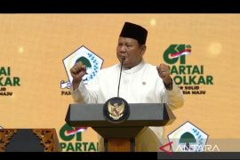 Prabowo puji Meteri ATR saat baca doa pada HUT ke-61 Golkar