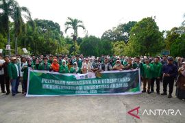 Universitas Andalas lepas 497 mahasiswa KKN Kebencanaan Hidroklimatologi