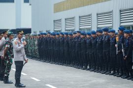 Polres Karawang lakukan pengamanan ketat unjukrasa di kawasan industri
